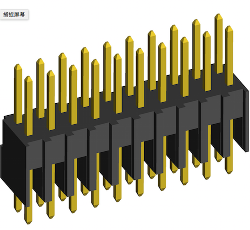 2.54mm Wide Body Pin Header Double Rows Straight Dip Type